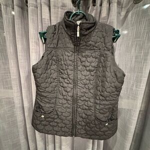 New Directions Black Quilted Outerwear vest grunge goth classic everyday size L